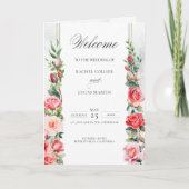 Romantische Wasserfarben Rosen und Kalligraphie Programm (Vorderseite)