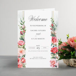 Romantische Wasserfarben Rosen und Kalligraphie Programm