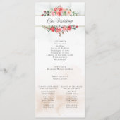 Romantische Wasserfarben Rosen und Kalligraphie Programm (Vorderseite)