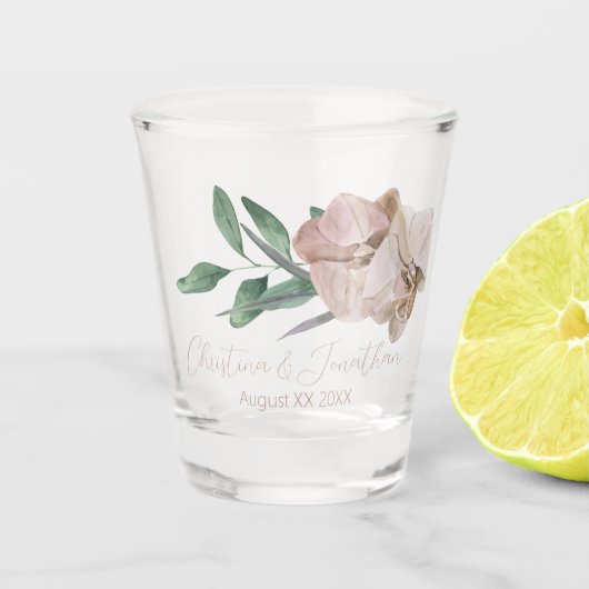 Romantische Wasserfarben Schnapsglas (Vorderseite)