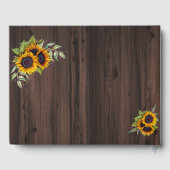 Romantische Wasserfarben Sonnenblumen Hochzeit Hol Gästebuch (Rückseite)