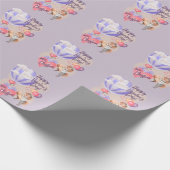 Romantische Wasserfarben - Valentine Liebe Fohlen Geschenkpapier (Ecke)