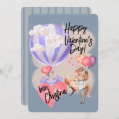 Romantische Wasserfarben - Valentine Liebe Fossil Einladung (Vorne/Hinten)