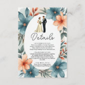 Romantische Wasserfarbenblütenhochzeit Begleitkarte (Vorderseite)