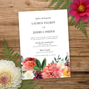 Romantische WasserfarbenBouquet   Einladung zur Ho