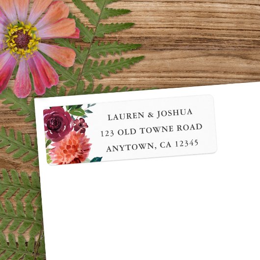 Romantische WasserfarbenBouquet | Hochzeitsadresse