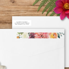 Romantische WasserfarbenBouquet | Rücksendeadresse