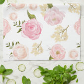 Romantische Wasserfarbenfrohe Peonings Blumenmuste Handtuch (Gefaltet)