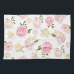 Romantische Wasserfarbenfrohe Peonings Blumenmuste Handtuch<br><div class="desc">Elegantes und skurriles Küchentuch mit rosafarbenen Pfannkuchen,  Rose und Blumenakzenten. Dieses Blumenmuster Handtuch wird perfekt als Akzent Ihrer Küche.</div>