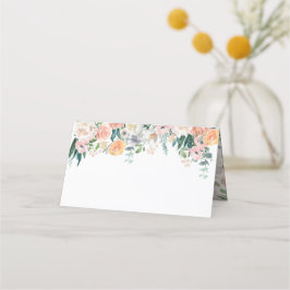 Romantische Wasserfarbenhochzeit geklappte Platzka Platzkarte