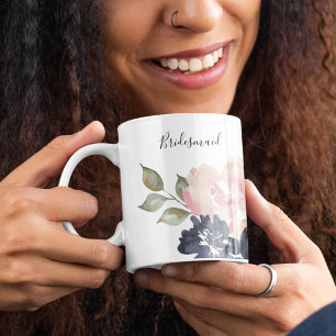 Romantische WasserfarbenMarine Florals Bridal Brid Kaffeetasse