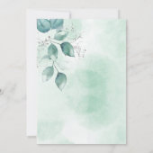 Romantische Wasserfarbschrift Save The Date (Rückseite)