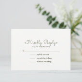 Romantische Watercol Floral Wedding RSVP Cards (Stehend Vorderseite)