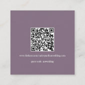 Romantische Watercolor Lavendel Hochzeitsdetails Begleitkarte (Rückseite)