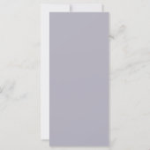 Romantische Watercolor Lavendel Wedding Menü (Rückseite)