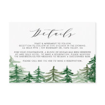 Romantische Watercolor-Waldlandkarte für Hochzeite