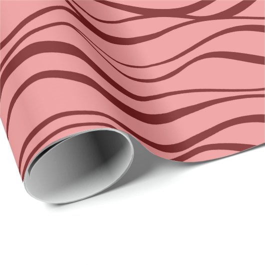 Romantische Waves-Geschenkwrap Geschenkpapier (Rolleneckpunkt)
