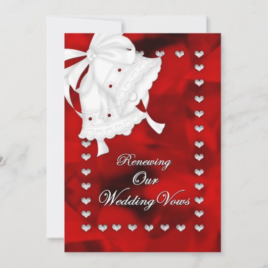 ROMANTISCHE WEDERERNEUERUNG VON STIMMEN - HERZEN EINLADUNG (Vorderseite)