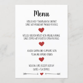 ROMANTISCHE WEDING MENU CARD MENÜKARTE
