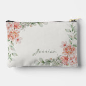 Romantische Weibchen und Korallen Blume Mutter des Zubehörtasche (Rückseite)