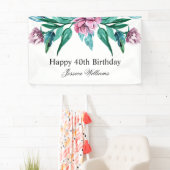 Romantische Weibchenblüte 40. Geburtstag Banner (Insitu)