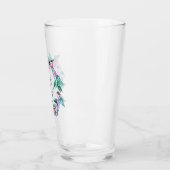 Romantische Weibchenblüte 40. Geburtstag Glas (Links)