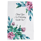 Romantische Weibchenblüte 40. Geburtstag Mittlere Geschenktüte (Rückseite)