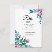 Romantische Weibchenblüte 40. Geburtstag RSVP Karte (Vorderseite)