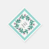 Romantische Weibchenblüte 40. Geburtstag Serviette (Ecke)