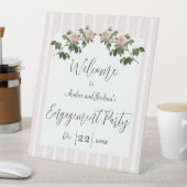 Romantische, weich rosa Anhängerschaft willkommen Sockelschild (In Situ)