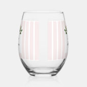 Romantische weich rosa Mutter der Groomehe Weinglas Ohne Stiel (Links)