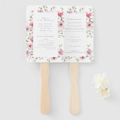 Romantische weiche Blütenblüte Rosa Wasserfarbenho Fächer (Vorne und Hinten)