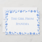 Romantische weiche, Hübsche, blaue 12x18 Einladung (Vorderseite)