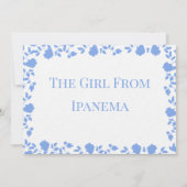 Romantische weiche, Hübsche, blaue 12x18 Einladung (Rückseite)