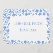 Romantische weiche, Hübsche, blaue 12x18 Einladung (Vorne/Hinten)