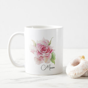 Romantische weiche rosa Blume Kaffeetasse