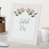 Romantische weiche rosa Hochzeitssalat-Bar Sockelschild (In Situ)