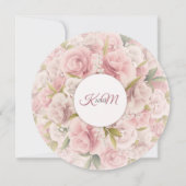 Romantische weiche Rose Save the Date Karte (Rückseite)