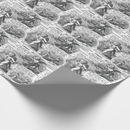 Romantische Weihnachten oder Hochzeiten in Liebe Geschenkpapier (Ecke)