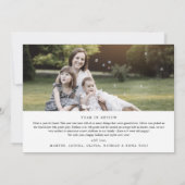 Romantische Weihnachts-7-Foto Familiennachrichten Feiertagskarte (Rückseite)