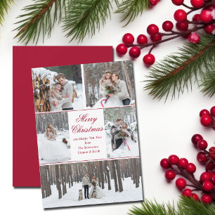 Romantische Weihnachts-Foto-Collage für Paare in R Feiertagskarte