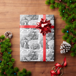 Romantische Weihnachts- oder Hochzeits-Cupids in L Geschenkpapier