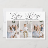 Romantische Weihnachtsfeiertage 3 Foto Feiertagskarte (Vorderseite)