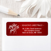 Romantische Weihnachtsgestalt und Doe - rot und we (Insitu)