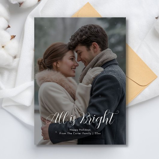 Romantische Weihnachtskarte Feiertagskarte