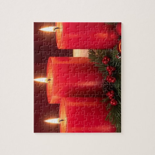 Romantische Weihnachtskerzen Jigsaw Puzzle (Vertikal)