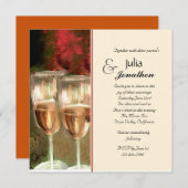 Romantische Wein-Gläser u. Einladung (Vorne/Hinten)