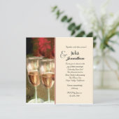 Romantische Wein-Gläser u. Einladung (Stehend Vorderseite)