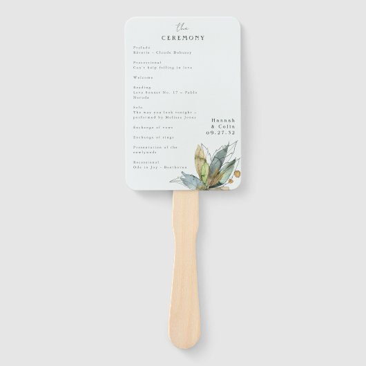 Romantische Weinberge Minimal Garden Green Blue Pr Fächer (Vorderseite)