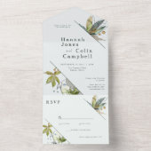 Romantische Weinberge Minimaler Garten Grün Blau All In One Einladung (Innen Boden)